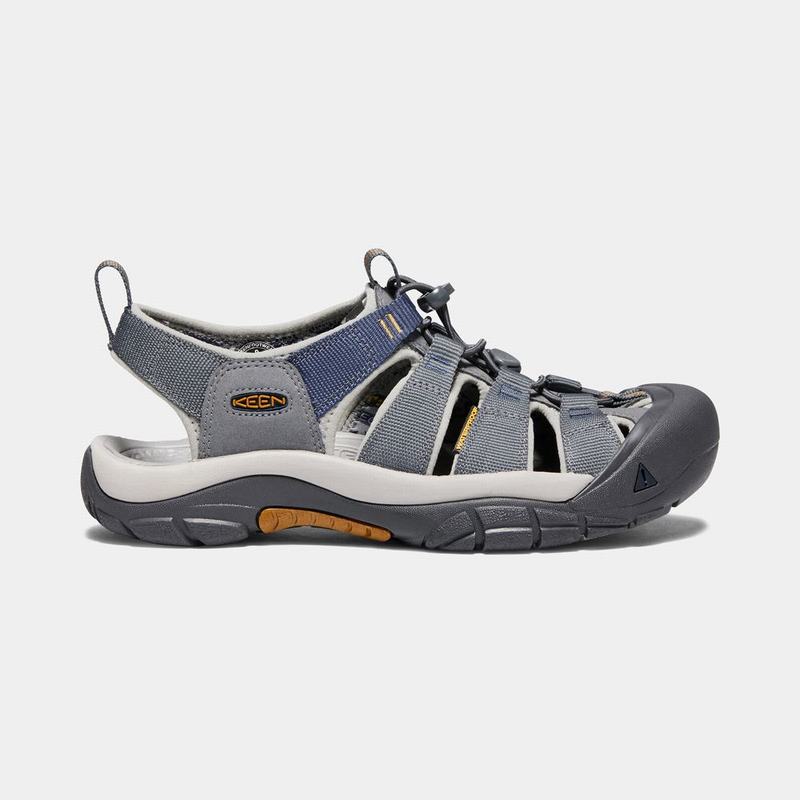 Keen Newport Hydro Mens Hiking Sandals Grey/Blue NZ (5420-OIBDH)